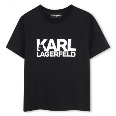 Tricou copii Karl Lagerfeld pentru baiat cu aplicatie inscriptie